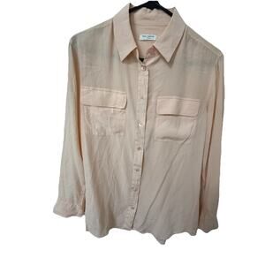 EQUIPMENT Women’s Light Soft Pink Silk Collared Button Up Blouse Size Small
